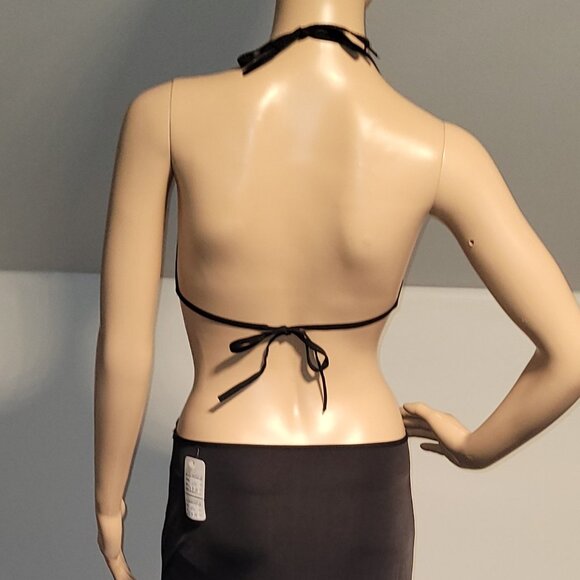 Sexy Women Black Long Dress With Long Slits on both Sides Small SL6036-2 - Picture 4 of 6